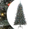 vidaXL Mű kar&aacute;csonyfa 300 LED-del Z&ouml;ld 210 cm PVC &eacute;s Műanyag &eacute;s Ac&eacute;l