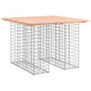 vidaXL t&ouml;m&ouml;rfa kerti asztal gabion mint&aacute;val 100 x 102 x 72 cm Douglas