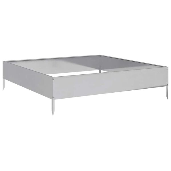 vidaXL horganyzott ac&eacute;l kerti magas&aacute;gy&aacute;s 100 x 100 x 26 cm