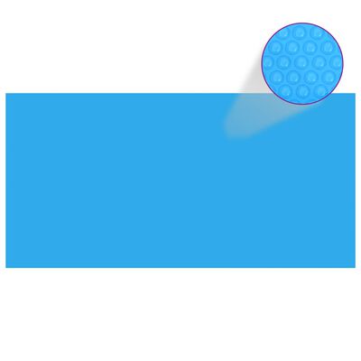Négyszögletes medence takaró fólia 732 x 366 cm-es PE kék