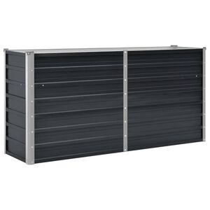vidaXL antracitsz&uuml;rke horganyzott ac&eacute;l kerti magas&aacute;gy&aacute;s 160x40x77 cm