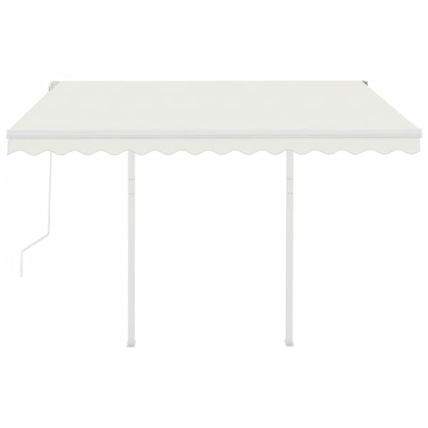 vidaXL kr&eacute;msz&iacute;nű automata napellenző p&oacute;zn&aacute;kkal 3,5 x 2,5 m