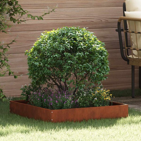 vidaXL Fűszeg&eacute;lyez&eacute;s 6 pcs Rozsd&aacute;s 60 x 60 x 13 cm Időj&aacute;r&aacute;s&aacute;ll&oacute; ac&eacute;l