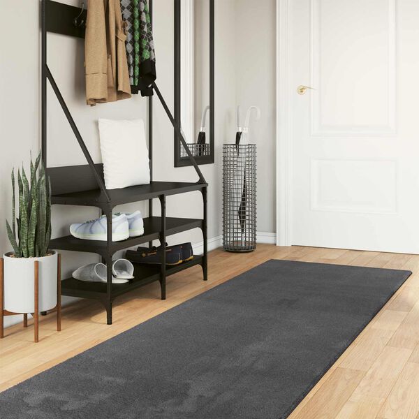 vidaXL Ter&uuml;letszőnyegek HUARTE Antracit 300 x 80 cm Poli&eacute;szter