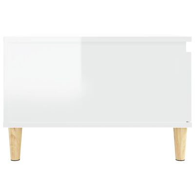 vidaXL magasfényű fehér szerelt fa dohányzóasztal 55 x 55 x 36,5 cm