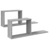 vidaXL Lebegő polcok 2 db Sz&uuml;rke Sonoma 80 x 15 x 30 cm Szerelt Fa