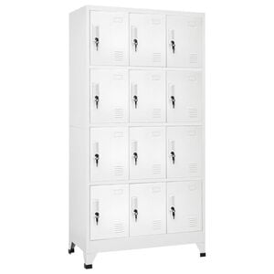 vidaXL &ouml;lt&ouml;zőszekr&eacute;ny 12 rekesszel 90 x 45 x 180 cm