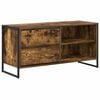 vidaXL TV szekr&eacute;ny 100 x 36 x 49,5 cm F&uuml;st&ouml;s T&ouml;lgy Szerelt Fa