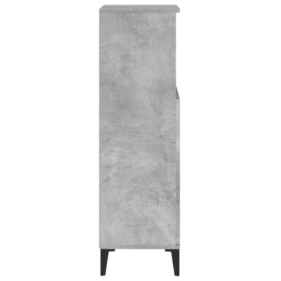 vidaXL betonszürke szerelt fa fürdőszobaszekrény 30 x 30 x 100 cm