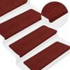 vidaXL 30 db piros &ouml;ntapad&oacute; l&eacute;pcsőszőnyeg 65x24,5x3,5 cm