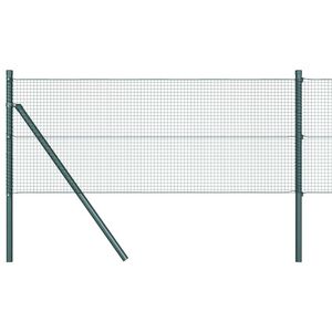 vidaXL Hegesztett dr&oacute;th&aacute;l&oacute;s ker&iacute;t&eacute;s talaj r&ouml;gz&iacute;t&eacute;s 10 x 0,5 m Z&ouml;ld