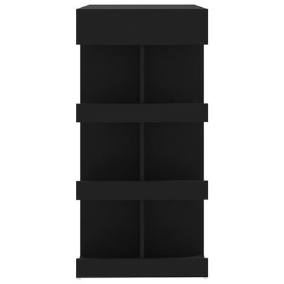 vidaXL fekete forgácslap bárasztal tárolópolccal 100 x 50 x 101,5 cm