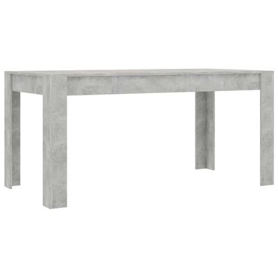 vidaXL betonszürke forgácslap étkezőasztal 160 x 80 x 76 cm