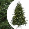 vidaXL Műanyag Hajtogat&oacute;s Kar&aacute;csonyfa 150 cm 150 LED Meleg feh&eacute;r