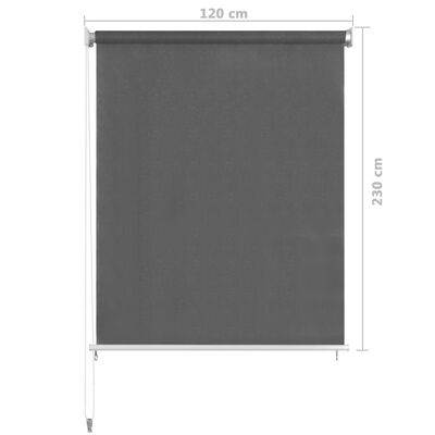vidaXL antracitszürke kültéri roló 120 x 230 cm