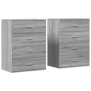 vidaXL 2 db sz&uuml;rke sonoma sz&iacute;nű szerelt fa t&aacute;lal&oacute;szekr&eacute;ny 60x39x80 cm