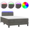 vidaXL s&ouml;t&eacute;tsz&uuml;rke b&aacute;rsony rug&oacute;s &eacute;s LED-es &aacute;gy matraccal 120x190 cm