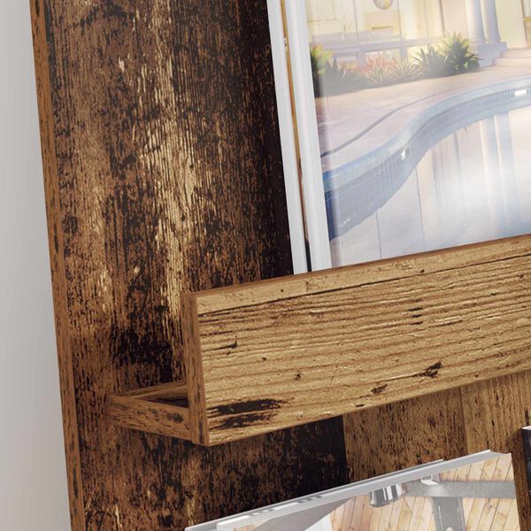 vidaXL Magazin &aacute;llv&aacute;ny polcokkal &Ouml;reg fa 51 x 11 x 102 cm Faanyag