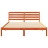 vidaXL Ágykeret fejtámlával Faggyú barna 160 x 210 cm Tömör fenyőfa