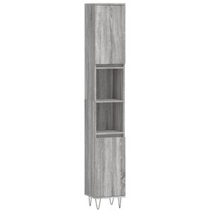 vidaXL sz&uuml;rke sonoma sz&iacute;nű szerelt fa f&uuml;rdőszobaszekr&eacute;ny 30x30x190 cm