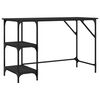 vidaXL fekete f&eacute;m &eacute;s szerelt fa &iacute;r&oacute;asztal 120 x 50 x 75 cm
