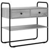 vidaXL Konzolasztal Sz&uuml;rke Sonoma 100 x 40 x 75 cm Szerelt Fa