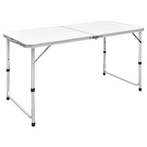 vidaXL &ouml;sszecsukhat&oacute; &aacute;ll&iacute;that&oacute; alum&iacute;nium kempingasztal 120 x 60 cm