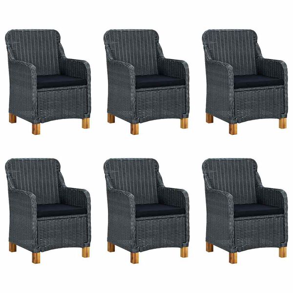 vidaXL 7 r&eacute;szes s&ouml;t&eacute;tsz&uuml;rke kerti &eacute;tkezőgarnit&uacute;ra