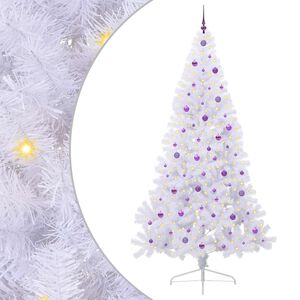 vidaXL Mű kar&aacute;csonyfa Feh&eacute;r 240 cm PVC &eacute;s Ac&eacute;l