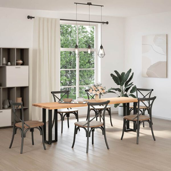 vidaXL 2 db fekete, T-alak&uacute; ac&eacute;l konzolasztal l&aacute;b 38x25x(72-73) cm