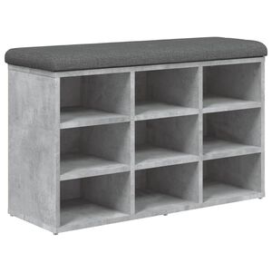 vidaXL betonsz&uuml;rke szerelt fa cipőt&aacute;rol&oacute; pad 82 x 32 x 50 cm