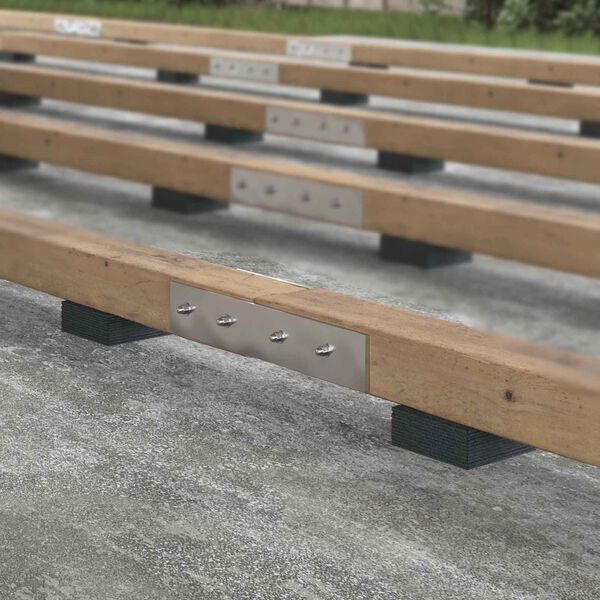 vidaXL Gumi granul&aacute;tum teraszpad Fekete 9 x 9 x 0,3 cm Gumi