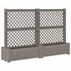vidaXL Nagy vir&aacute;gtart&oacute; trellisszel 2 pcs Sz&uuml;rke 200 x 43 x 133,5 cm PP