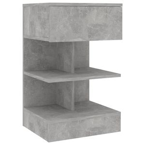vidaXL betonsz&uuml;rke szerelt fa &eacute;jjeliszekr&eacute;ny 40 x 35 x 65 cm