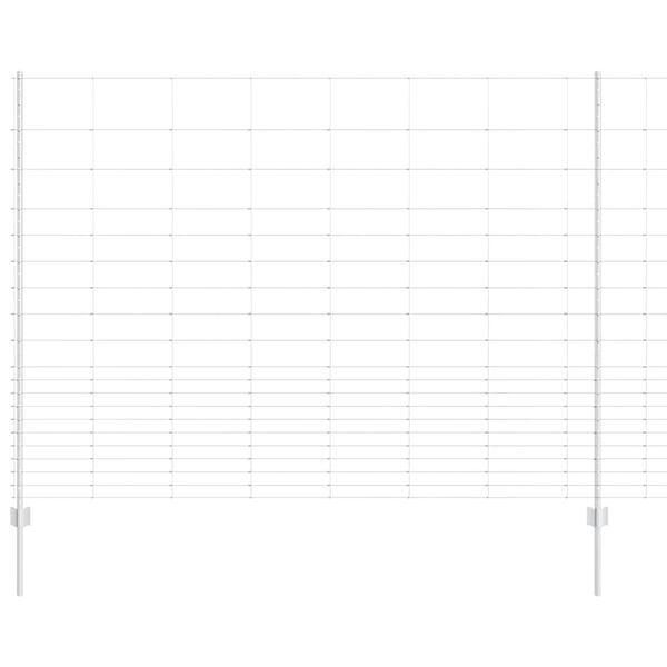 vidaXL Ker&iacute;t&eacute;s oszlopokkal Ez&uuml;st 1,6 x 25 m Ac&eacute;l
