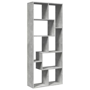 vidaXL betonsz&uuml;rke szerelt fa elv&aacute;laszt&oacute; k&ouml;nyvespolc 67x25x161,5 cm