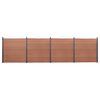 vidaXL barna WPC ker&iacute;t&eacute;spanelszett 699 x 186 cm