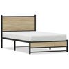 vidaXL sonoma t&ouml;lgy sz&iacute;nű f&eacute;m &aacute;gykeret matrac n&eacute;lk&uuml;l 100 x 190 cm