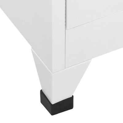 vidaXL fehér acél zárható szekrény 90 x 45 x 180 cm