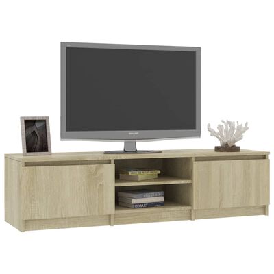 vidaXL Sonoma-tölgy színű forgácslap TV-szekrény 140 x 40 x 35,5 cm