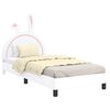 vidaXL Gyerek&aacute;gy kerettel Feh&eacute;r 80 x 200 cm PU