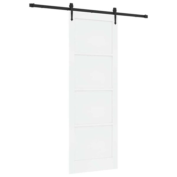 vidaXL Cs&uacute;sz&oacute; ajt&oacute; ORKDAL Feh&eacute;r &eacute;s fekete 83 x 232 cm T&ouml;m&ouml;r fenyőfa