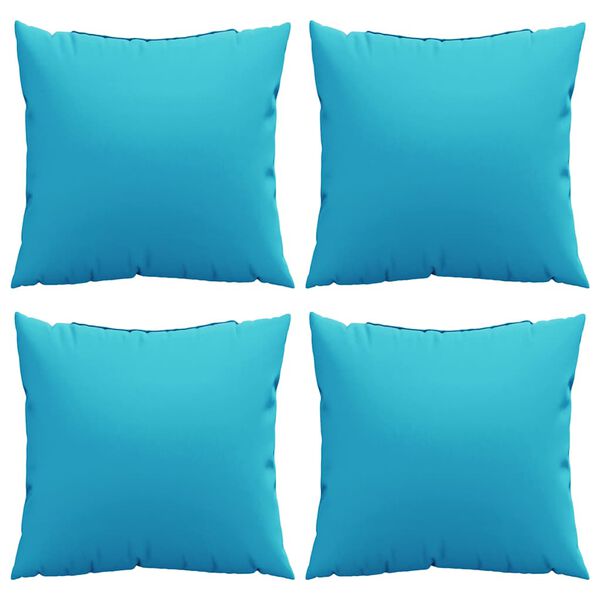 vidaXL Dobópárnák 4 pcs Türkiz 40 x 40 cm szövet
