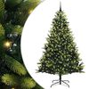 vidaXL Mesters&eacute;ges Hajl&iacute;tott Kar&aacute;csonyfa 300 LED-del Z&ouml;ld 240 cm