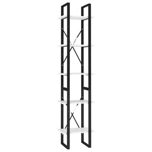 vidaXL 5 szintes feh&eacute;r szerelt fa k&ouml;nyvszekr&eacute;ny 40 x 30 x 175 cm