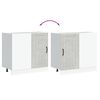 vidaXL konyhai als&oacute;szekr&eacute;ny "Lucca" magasf&eacute;nyű feh&eacute;r, r&eacute;tegelt fa