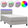 vidaXL vil&aacute;gossz&uuml;rke sz&ouml;vet rug&oacute;s &eacute;s LED-es &aacute;gy matraccal 90x200 cm