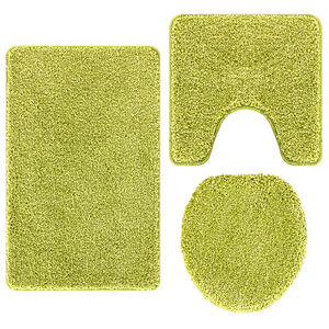 vidaXL Cs&uacute;sz&aacute;smentes f&uuml;rdőszőnyeg k&eacute;szlet 3 db Z&ouml;ld 50 x 80 cm PP