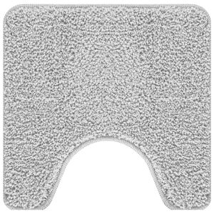 vidaXL Cs&uacute;sz&aacute;sg&aacute;tl&oacute; F&uuml;rdőszőnyeg WC Ny&iacute;r&aacute;ssal Sz&uuml;rke 50 x 50 cm PP