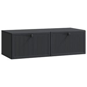 vidaXL Fali TV szekr&eacute;ny Fekete 98 x 41 x 30 cm Szerelt Fa
